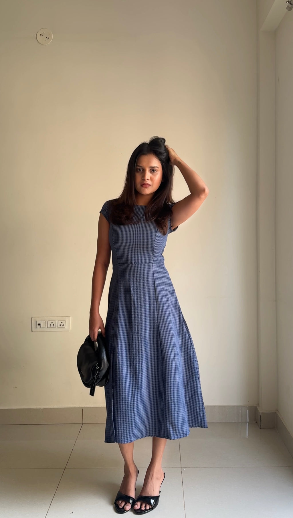 Blue gingham Grace Dress
