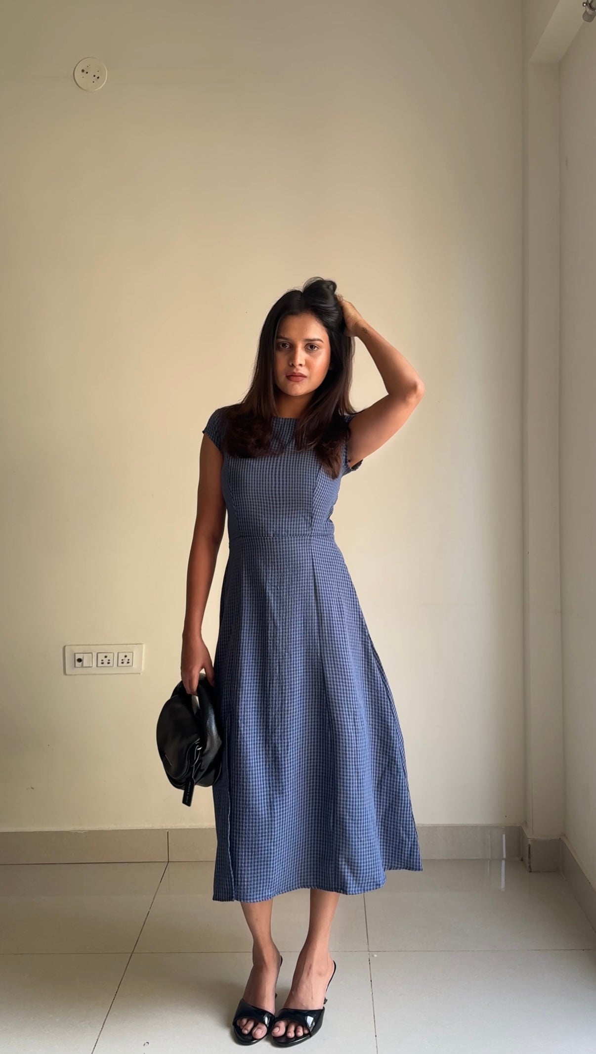 Blue gingham Grace Dress