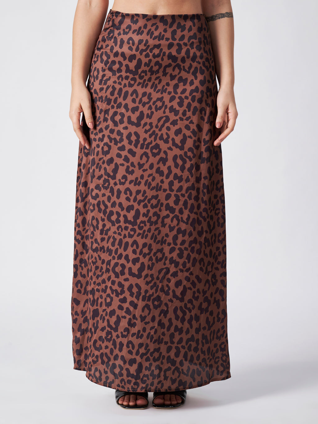 MOCHA LEOPARD MAXI SKIRT