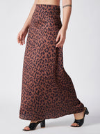 MOCHA LEOPARD MAXI SKIRT
