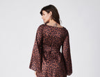 MIDNIGHT SAFARI SATIN DRESS