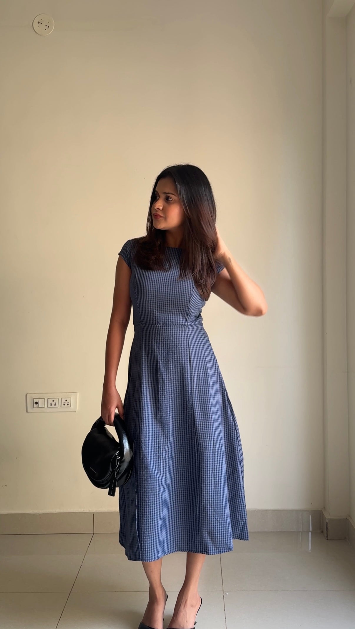 Blue gingham Grace Dress