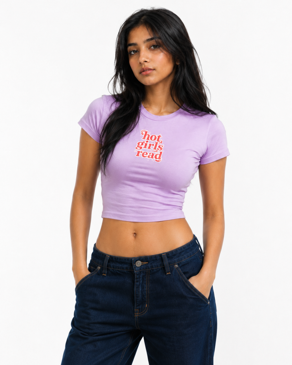 hot girl read baby tee