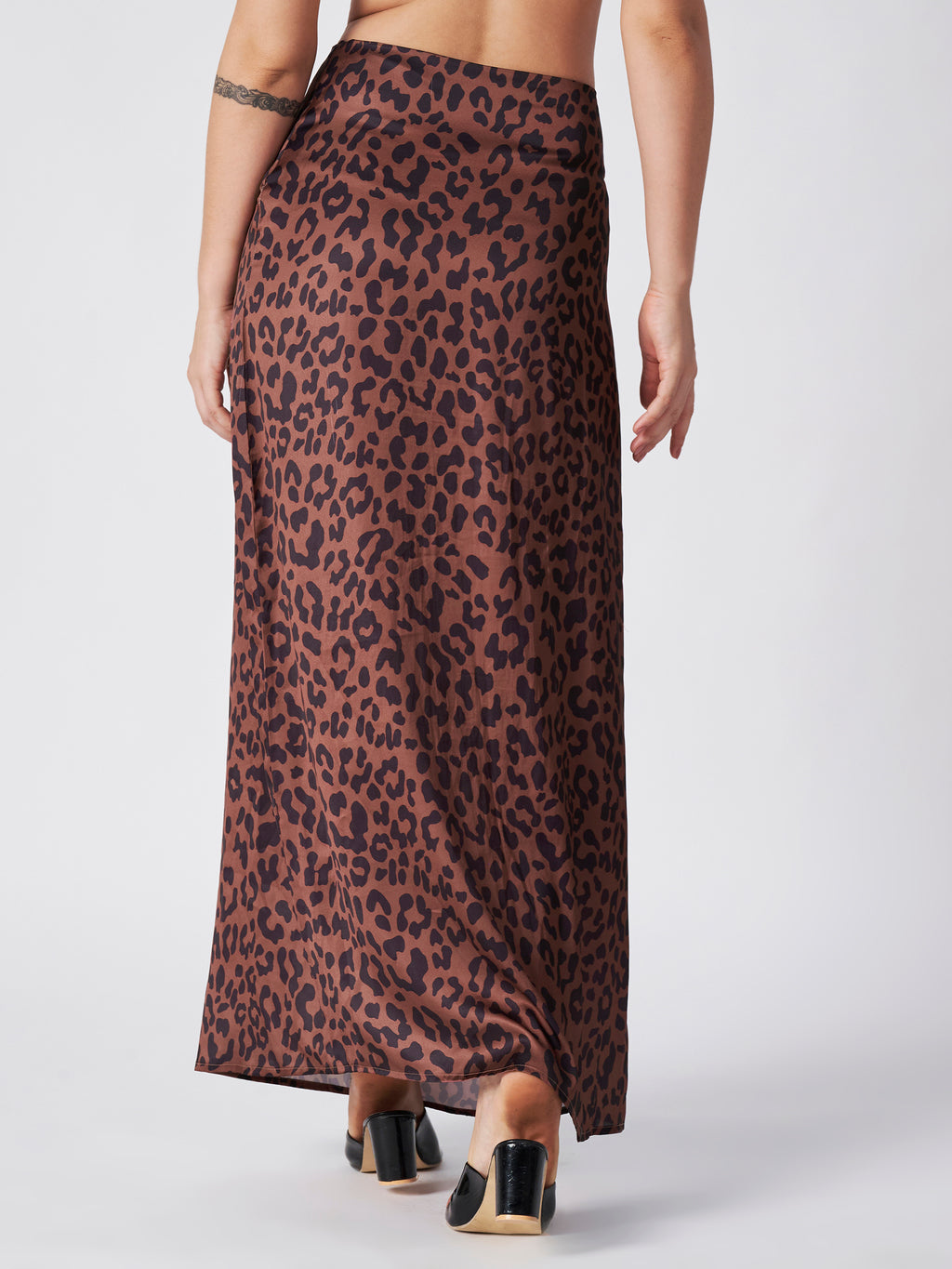 MOCHA LEOPARD MAXI SKIRT