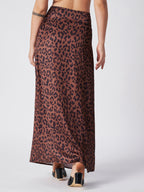 MOCHA LEOPARD MAXI SKIRT