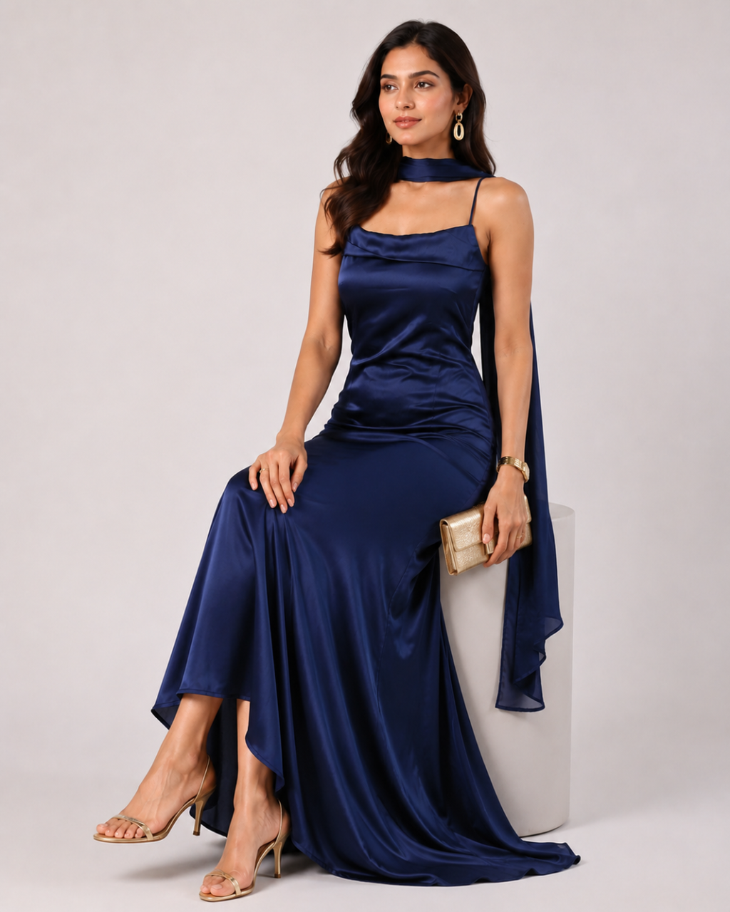 Blue Midnight veil dress