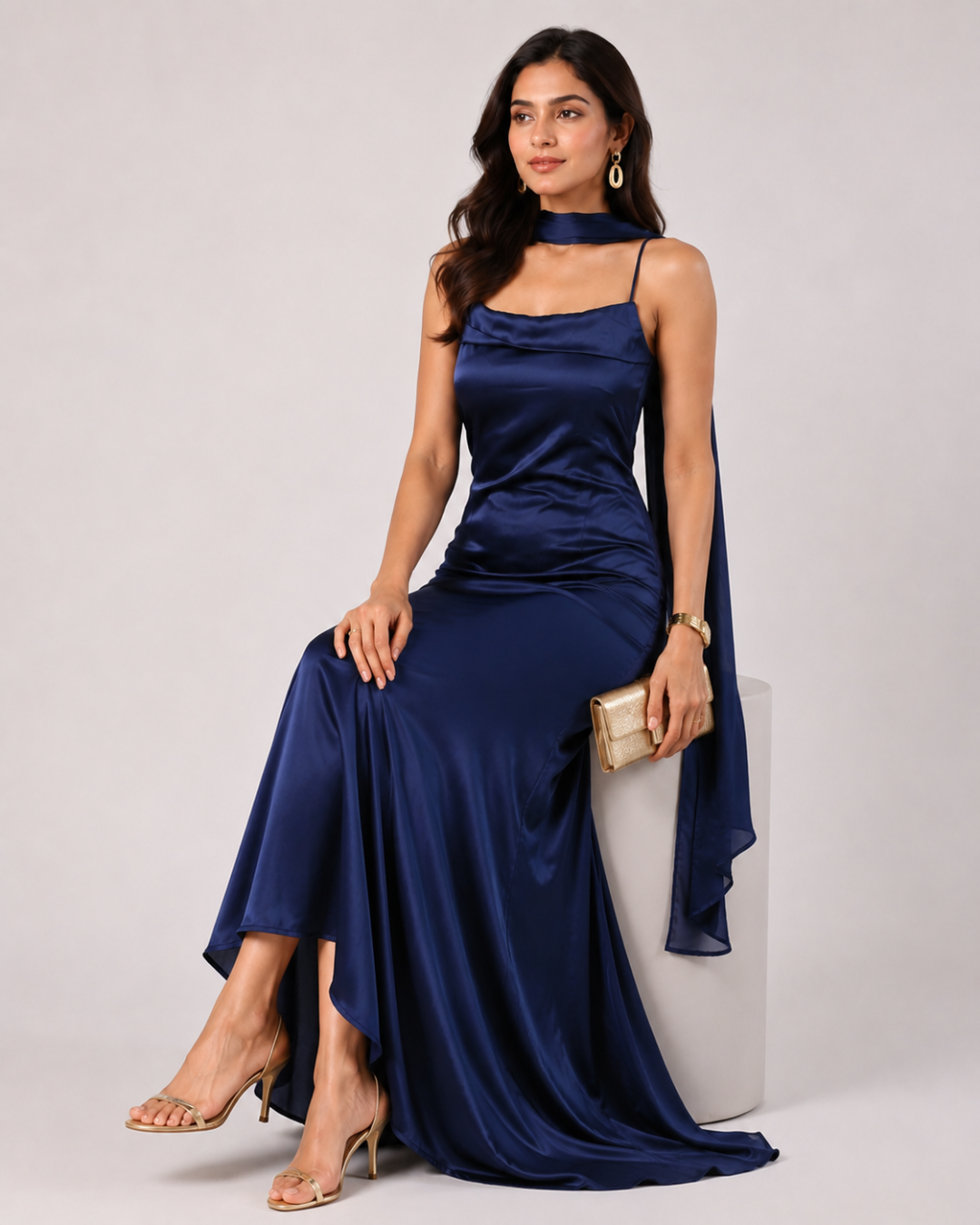 Blue Midnight veil dress