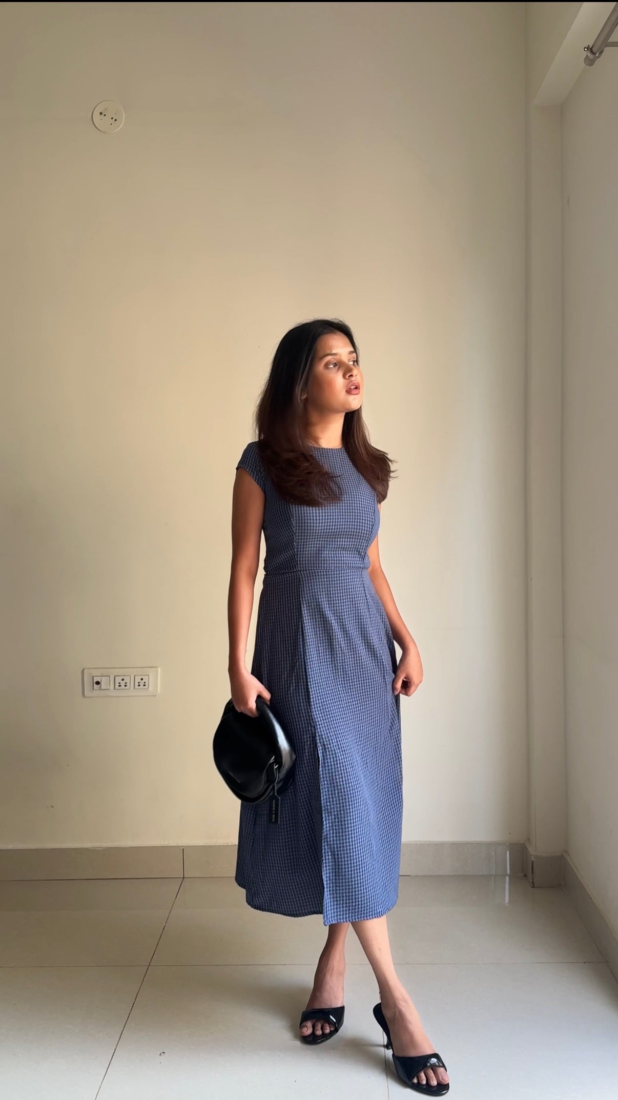 Blue gingham Grace Dress