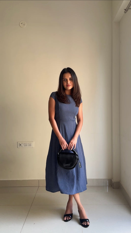 Blue gingham Grace Dress