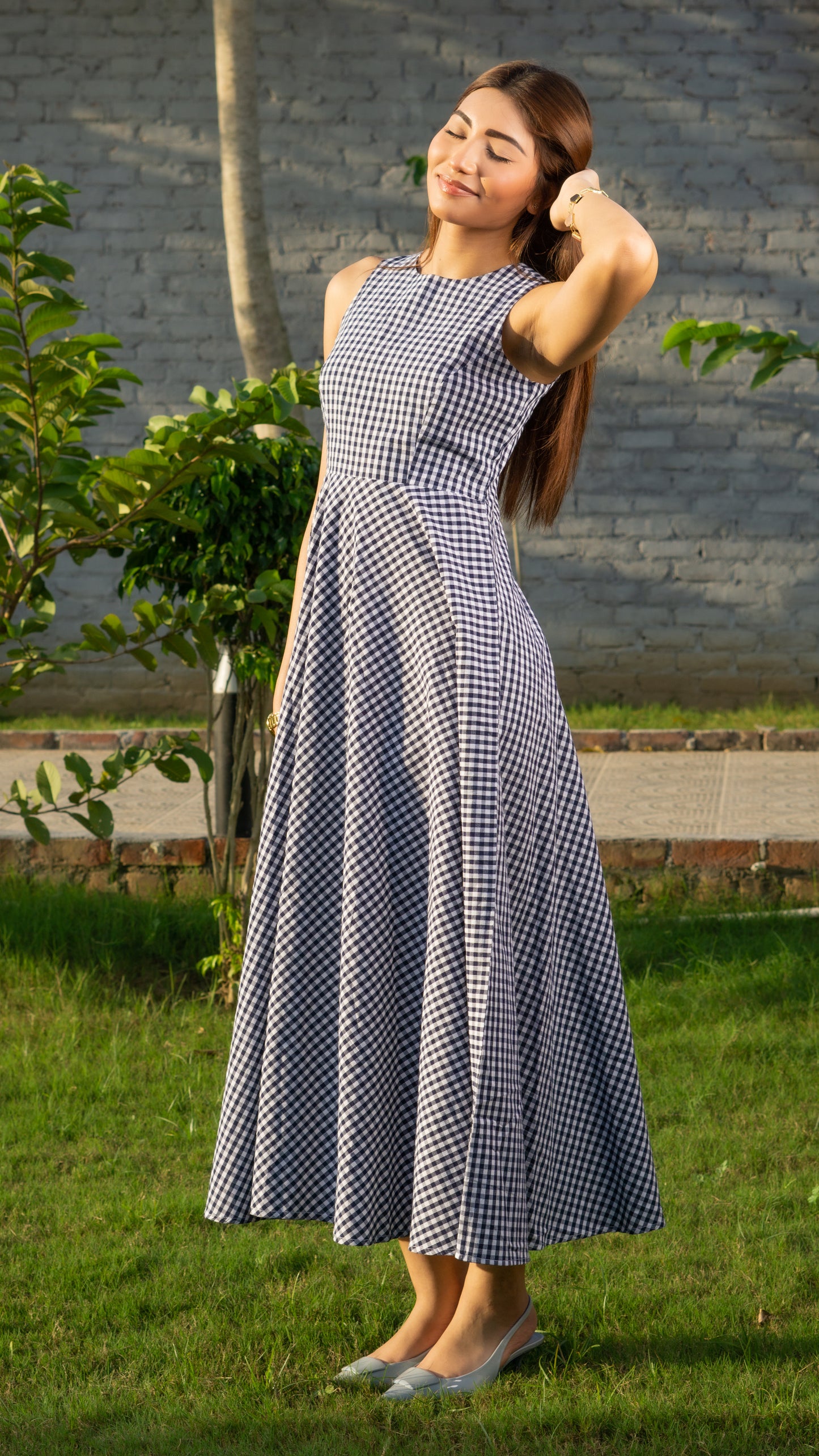 Country Breeze Gingham Dress