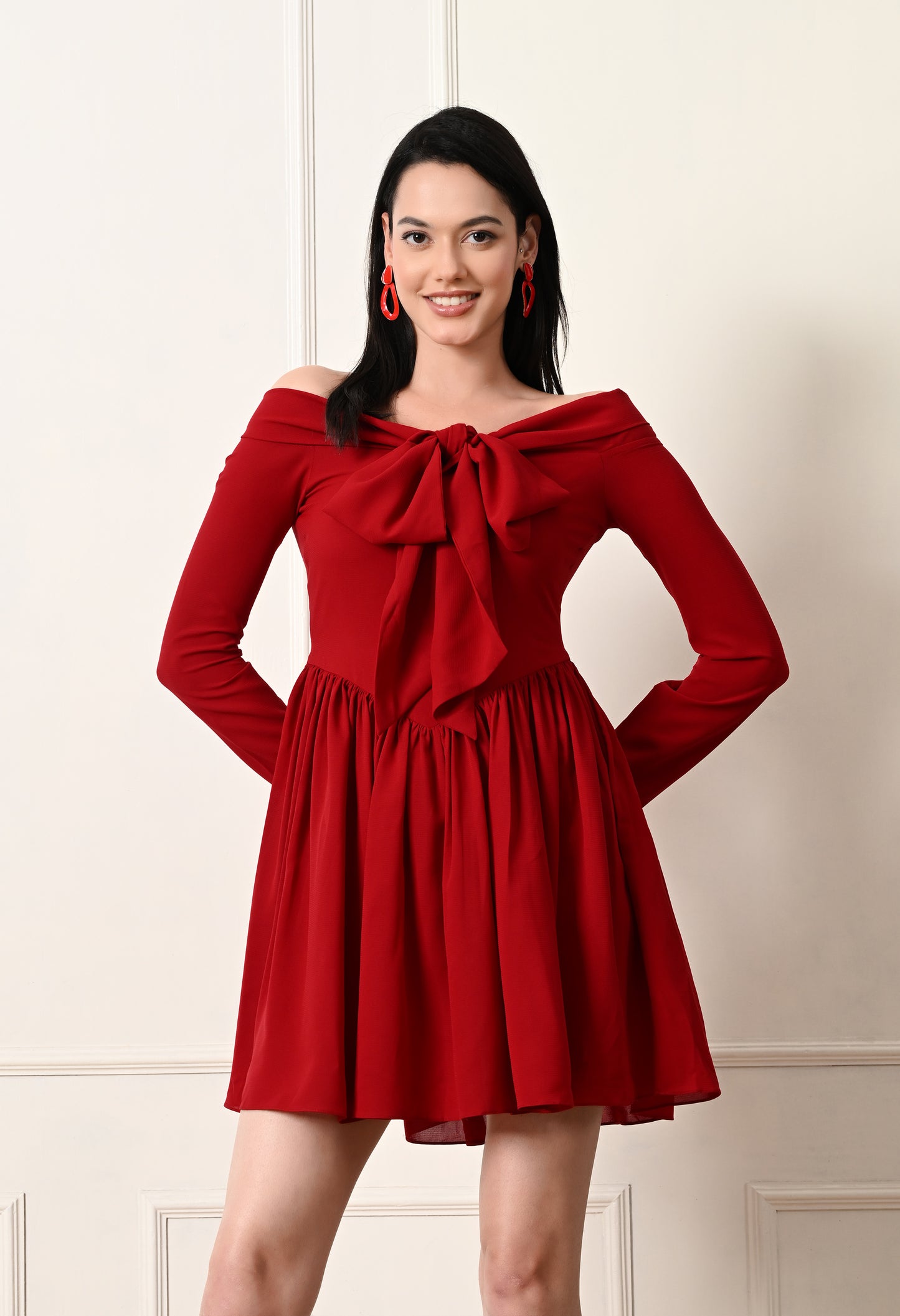 Scarlet bow tie dress