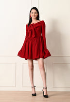 Scarlet bow tie dress