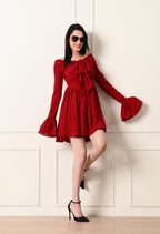 Scarlet bow tie dress
