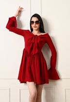 Scarlet bow tie dress