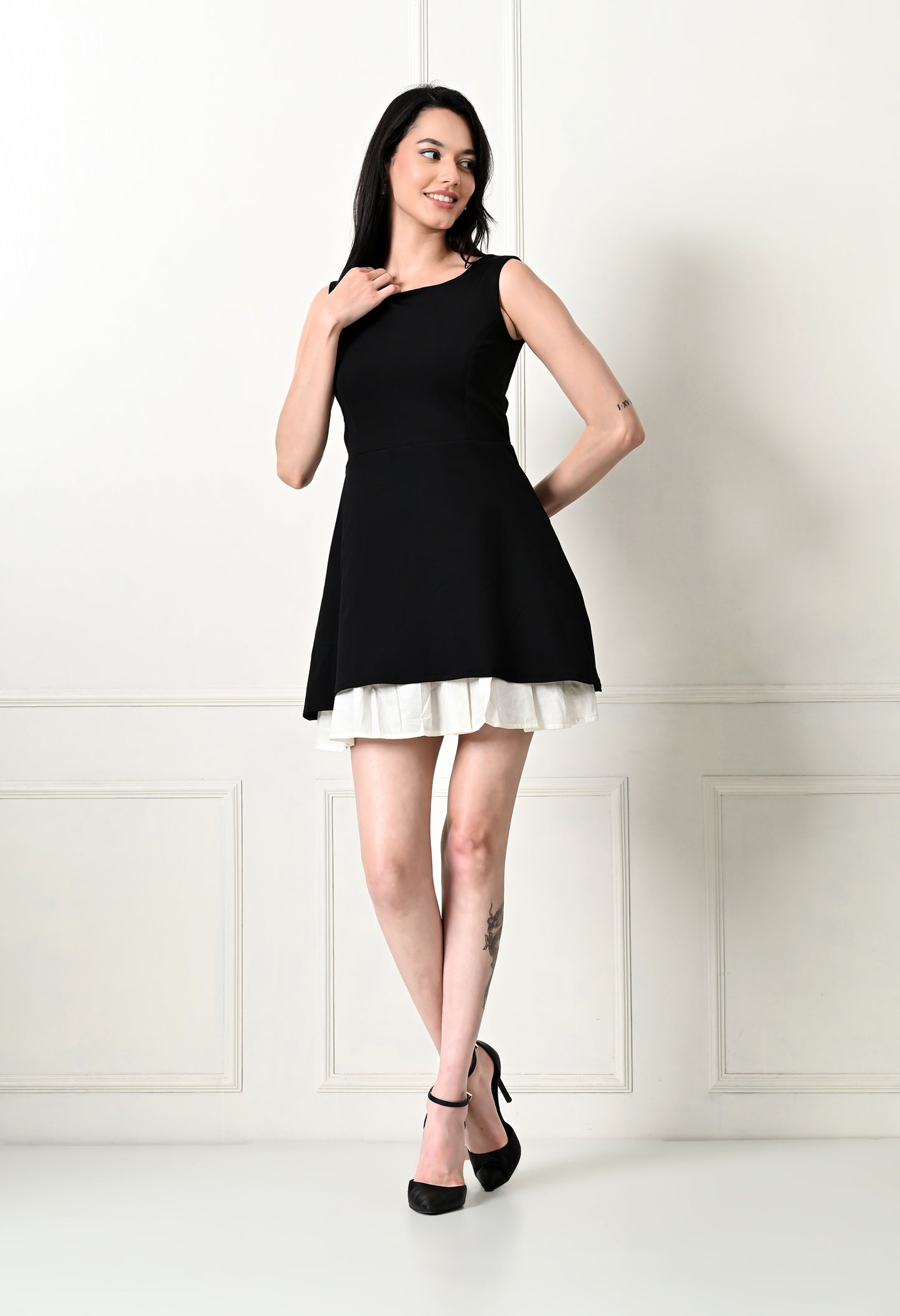 Classic Contrast Dress