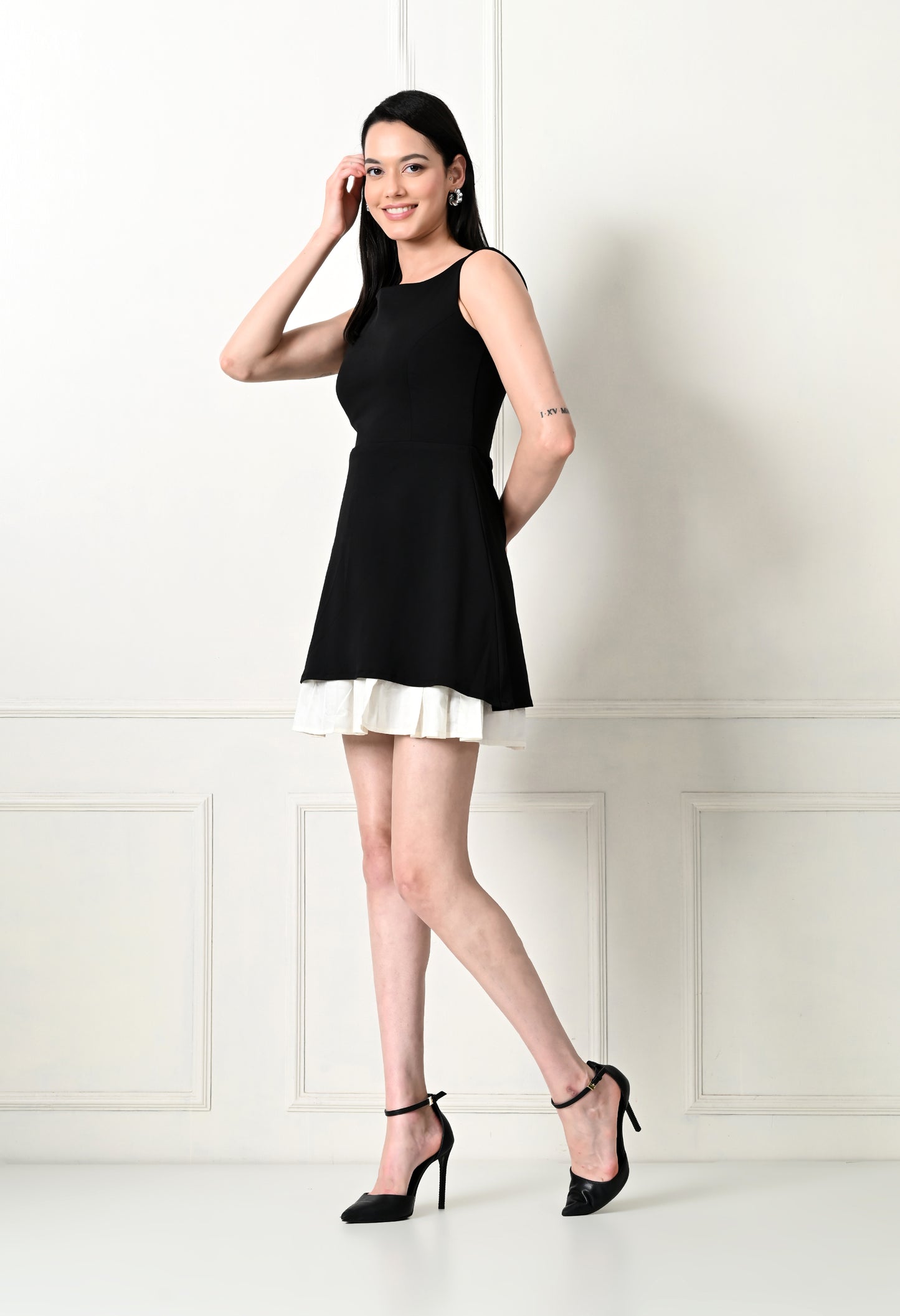 Classic Contrast Dress