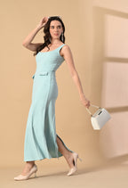 Sage long bodycon dress