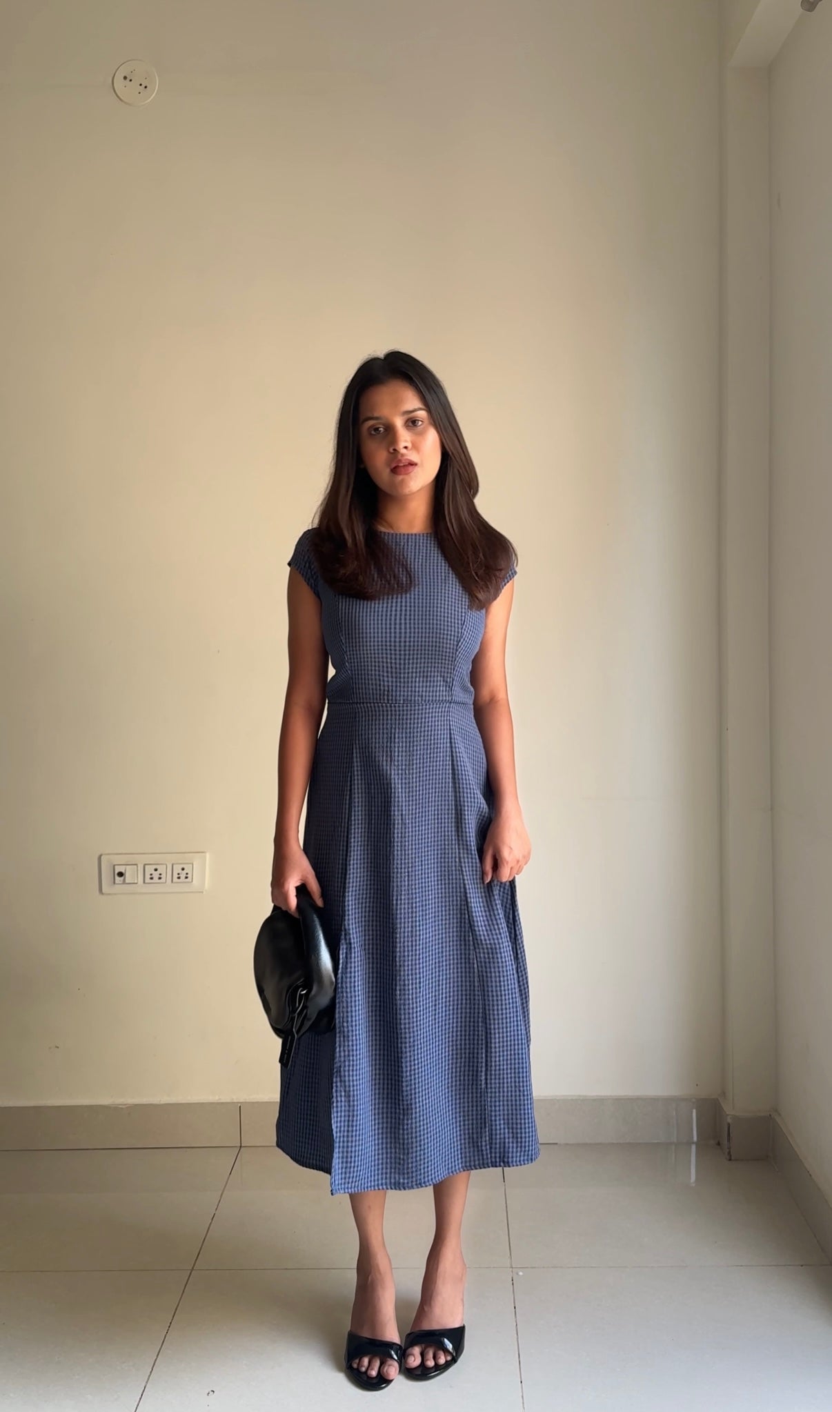 Blue gingham Grace Dress