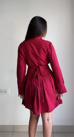 BERRY BLOOM Shirt Dress