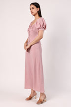 Pink Puff Long Dress