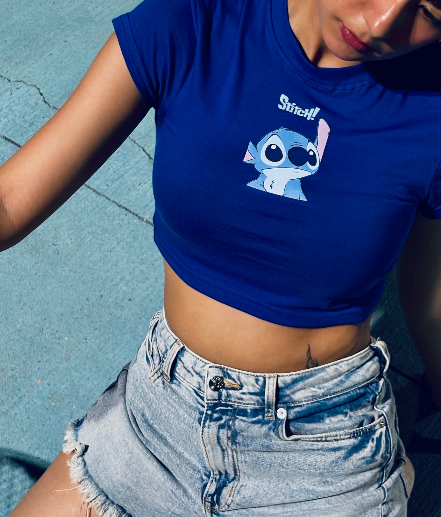 Stitch baby tee