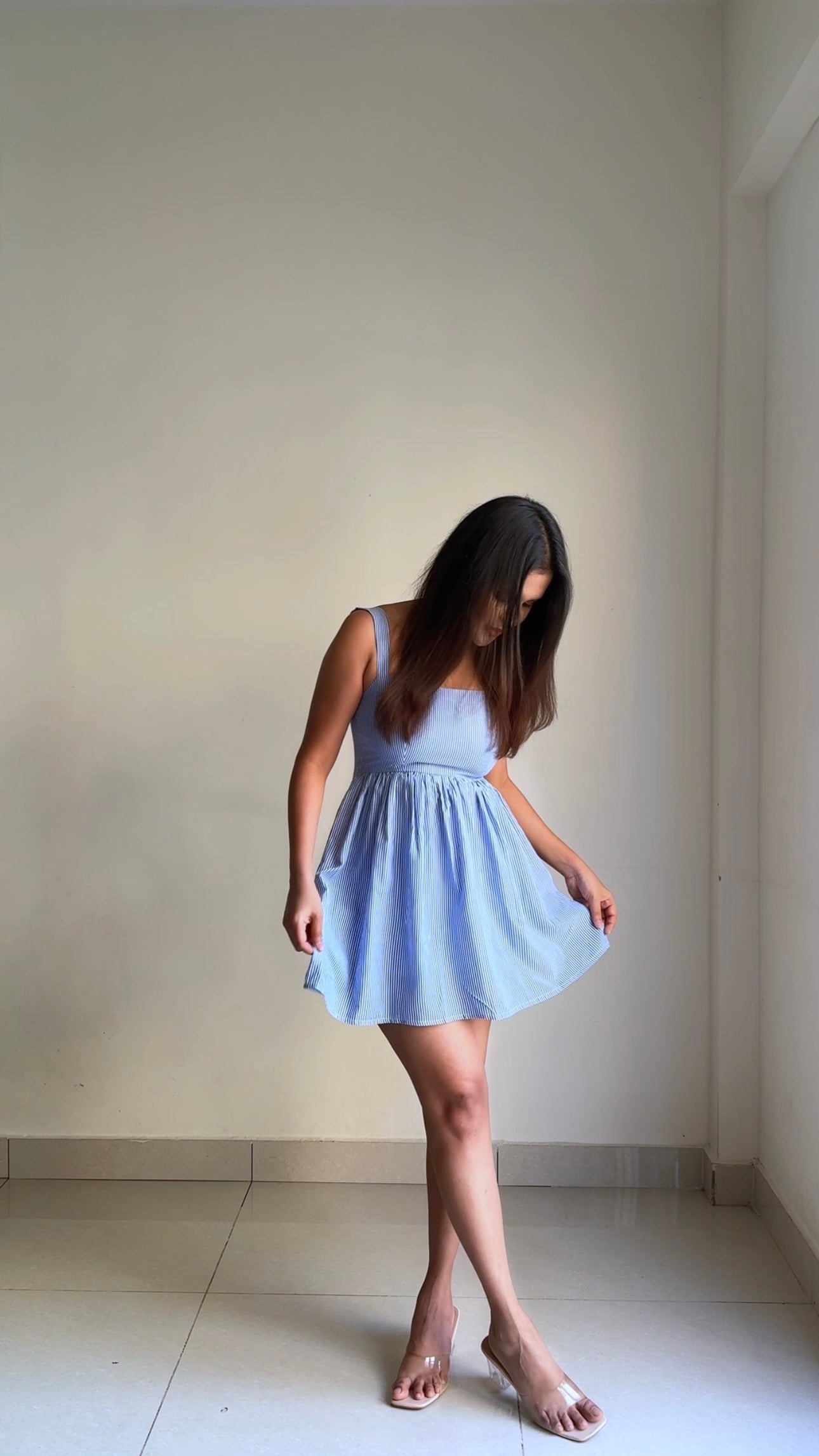 Blue Mist Mini Dress