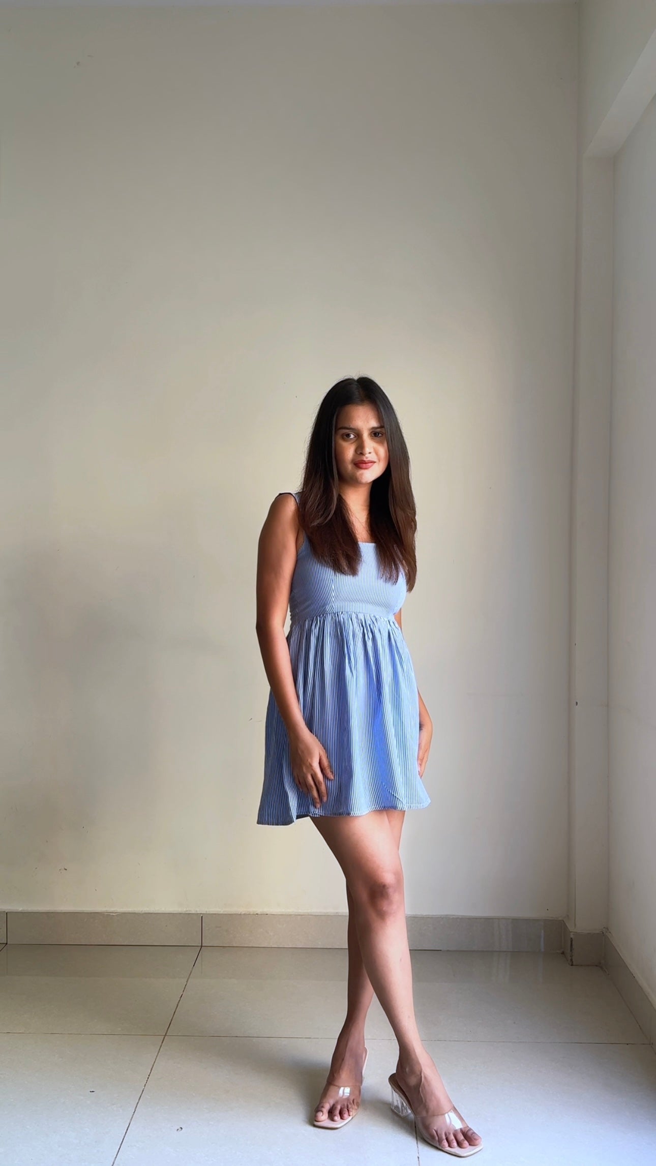 Blue Mist Mini Dress