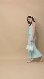 Sage long bodycon dress